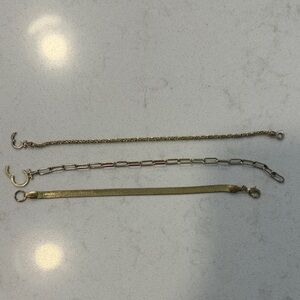 Gorjana Mixed Metal Bracelet Trio - Gold Chain Set